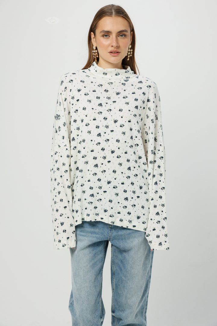 Wanted Blue Floral Jumper