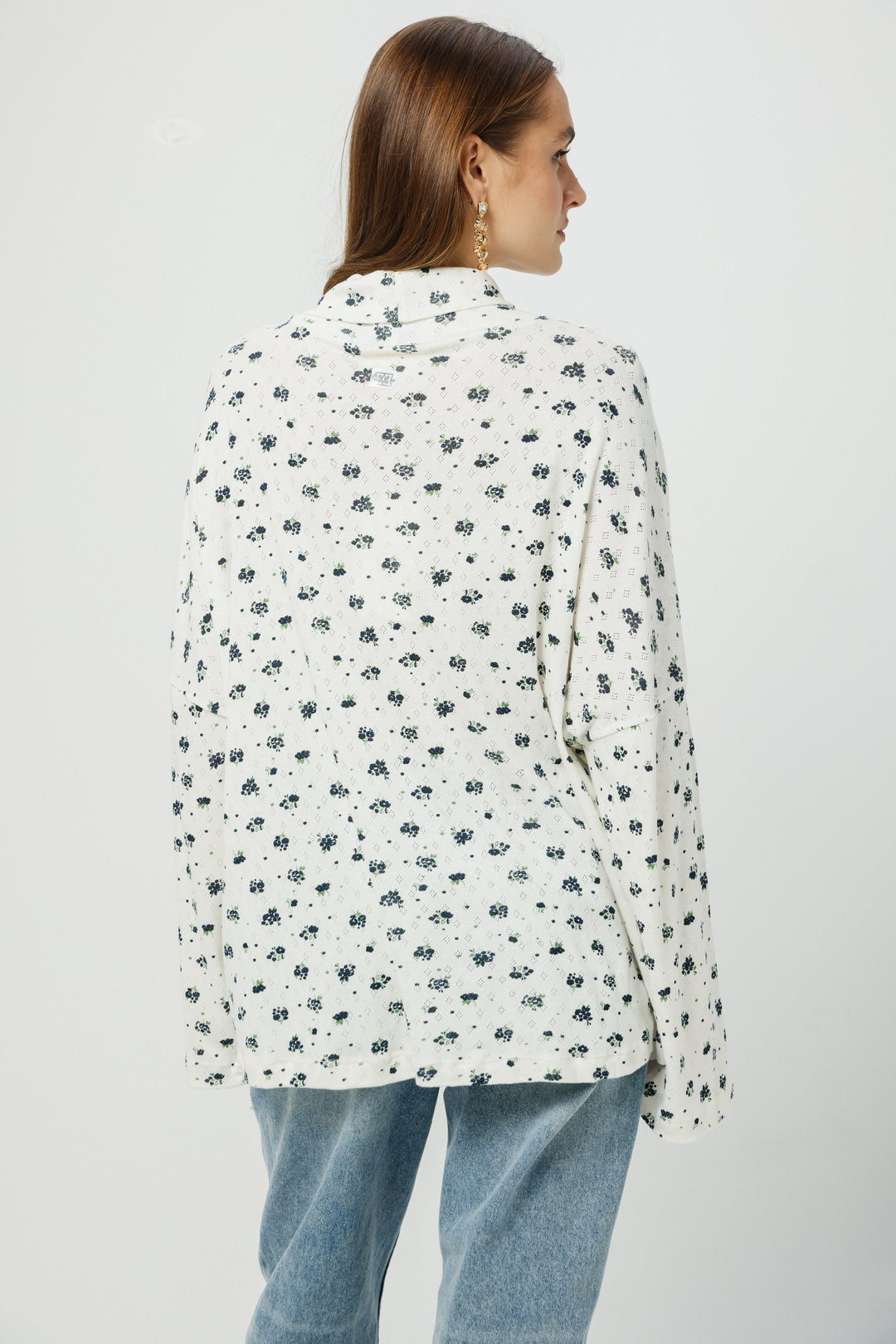 Wanted Blue Floral Jumper