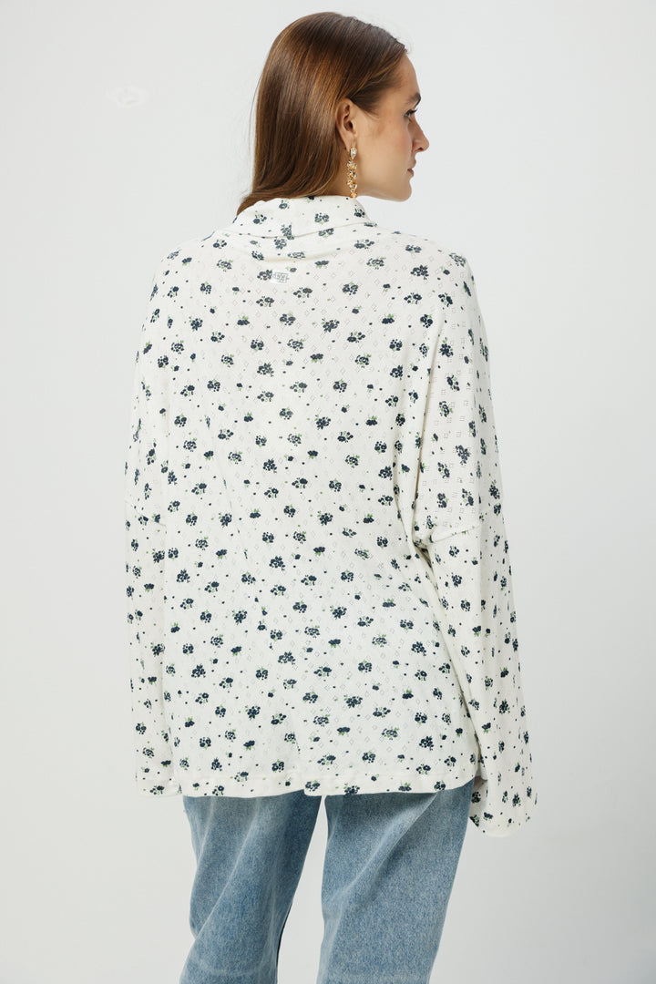 Wanted Blue Floral Jumper