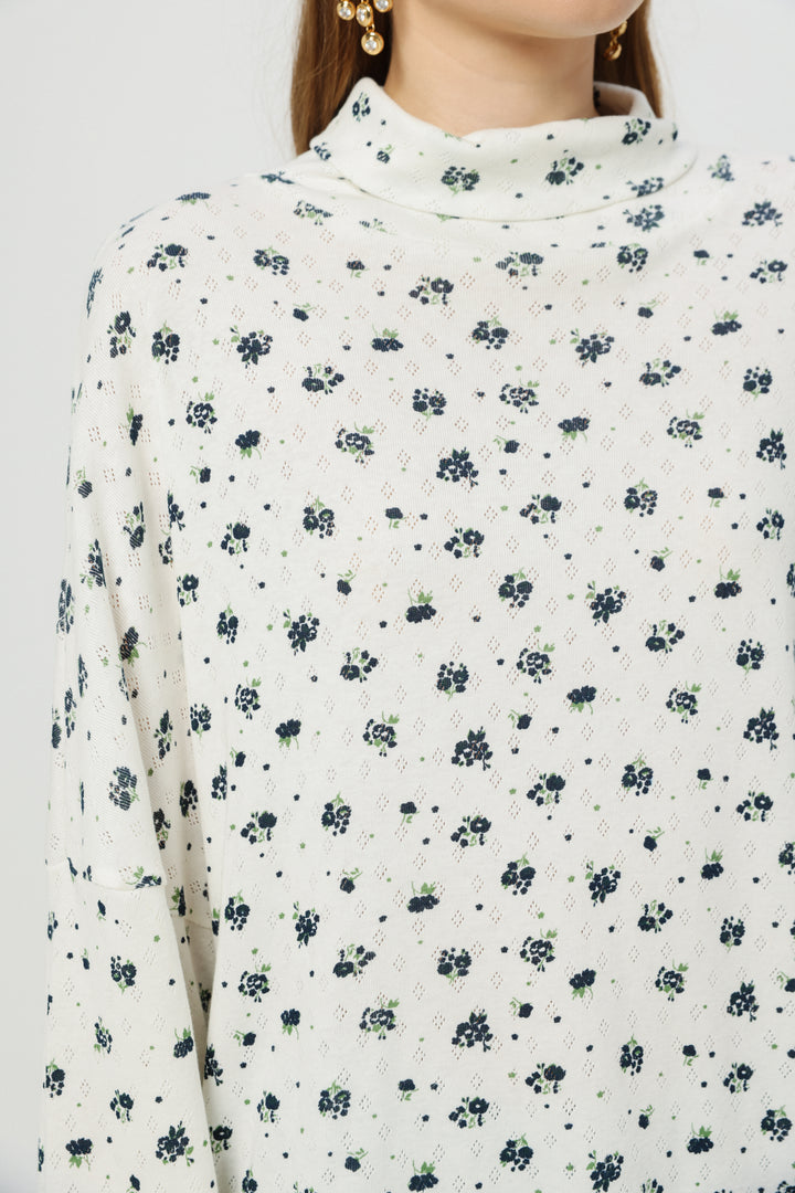 Wanted Blue Floral Jumper