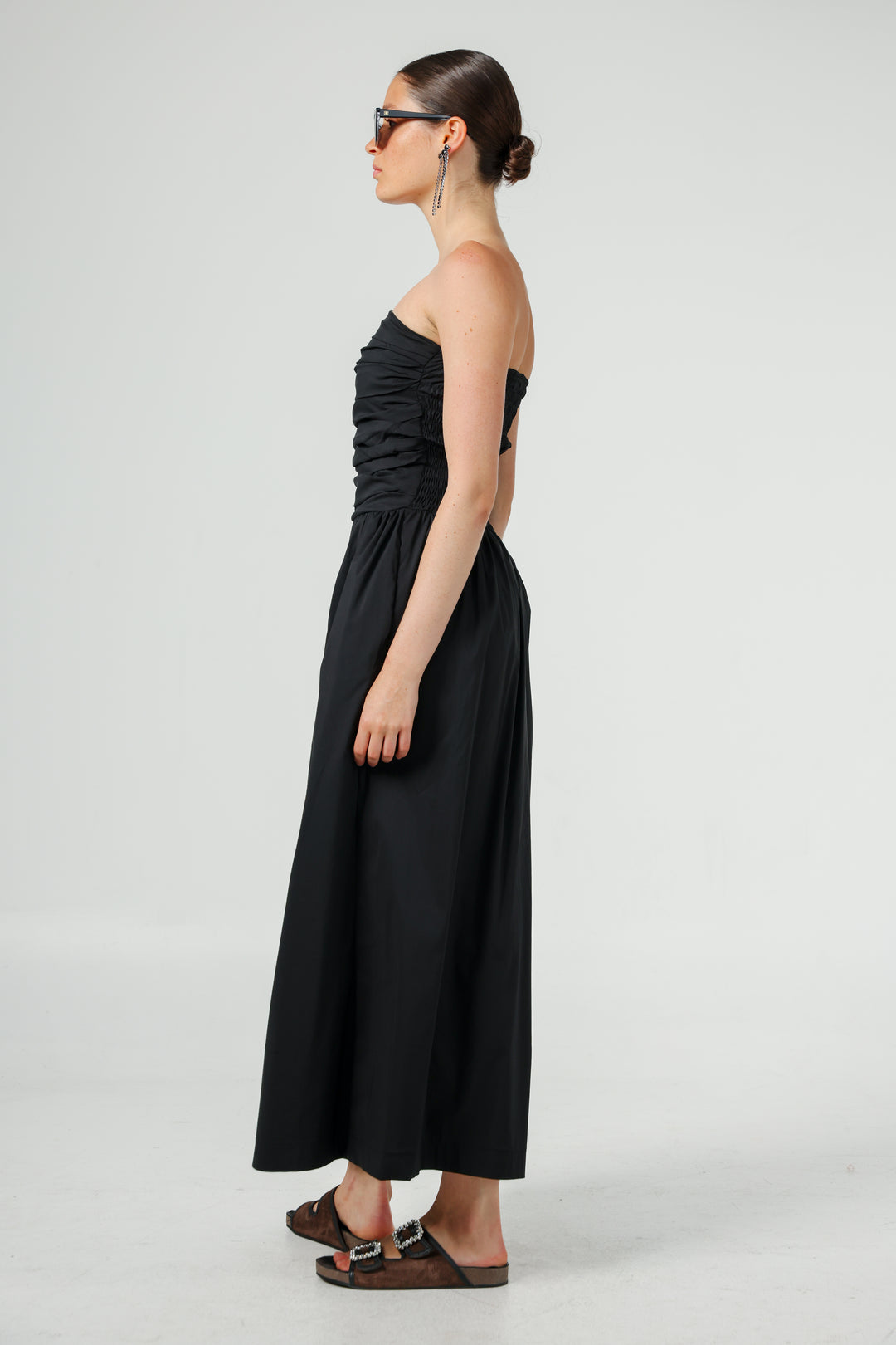 Listen Black Strapless Dress