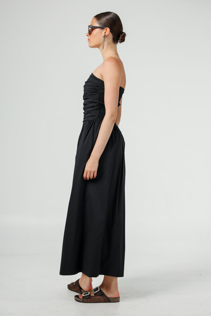 Listen Black Strapless Dress