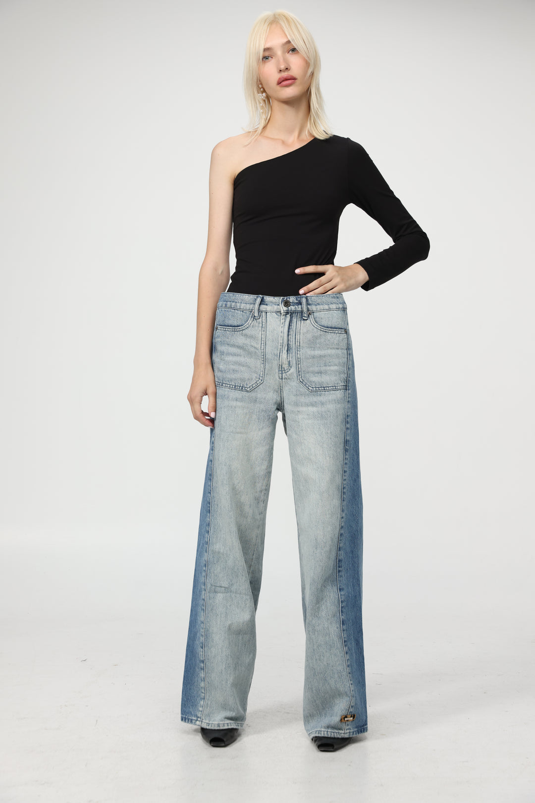Tennis Black One Shoulder Top