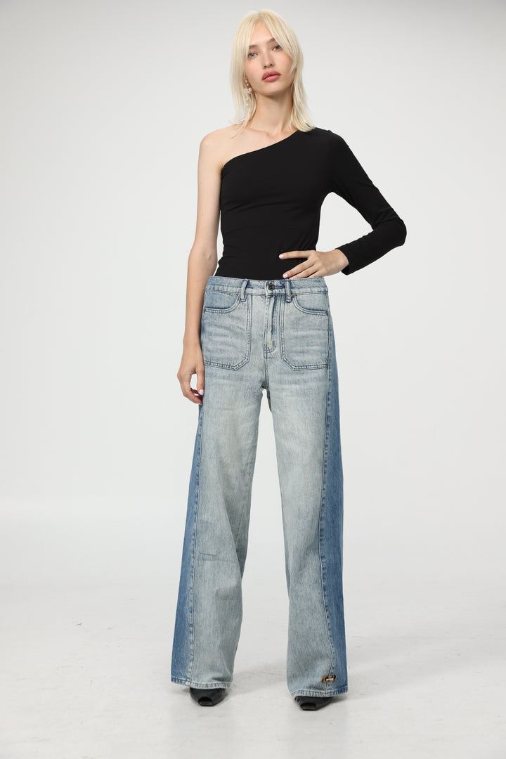 Tennis Black One Shoulder Top