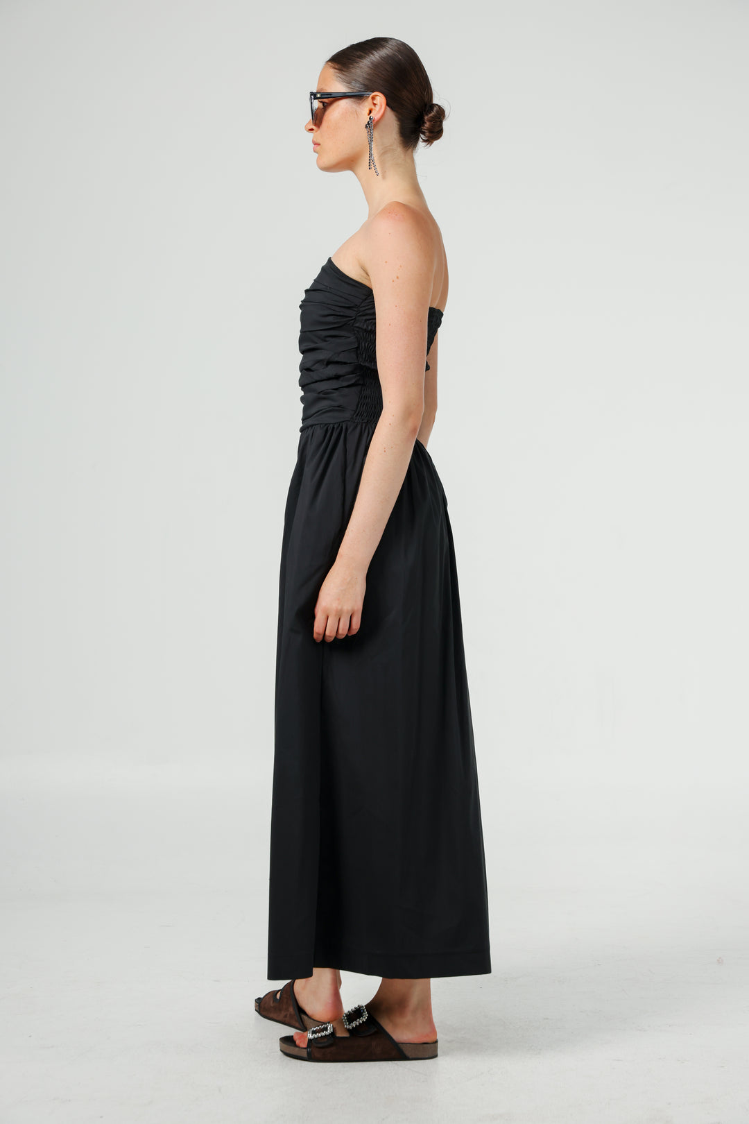 Listen Black Strapless Dress