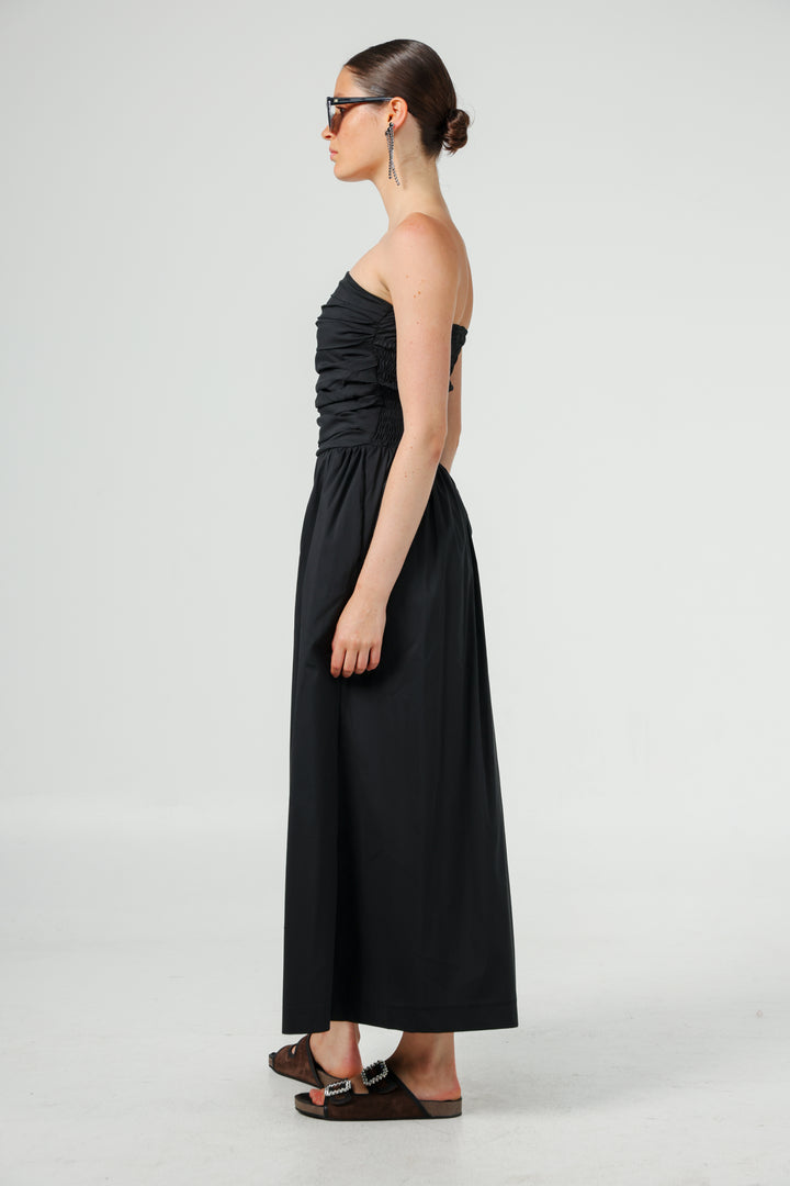 Listen Black Strapless Dress