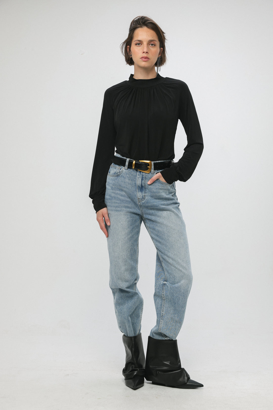 Studded Black Belt
