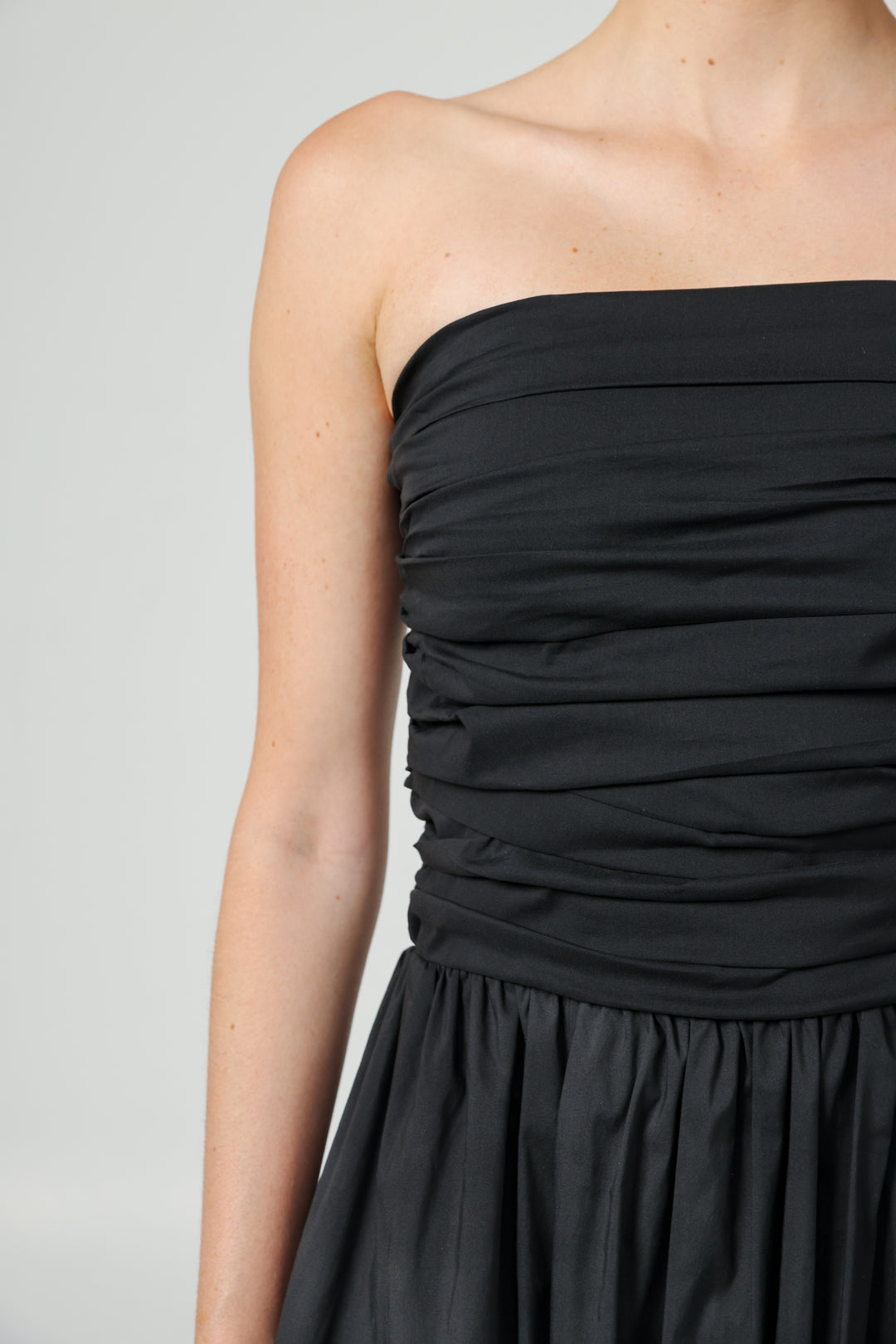 Listen Black Strapless Dress