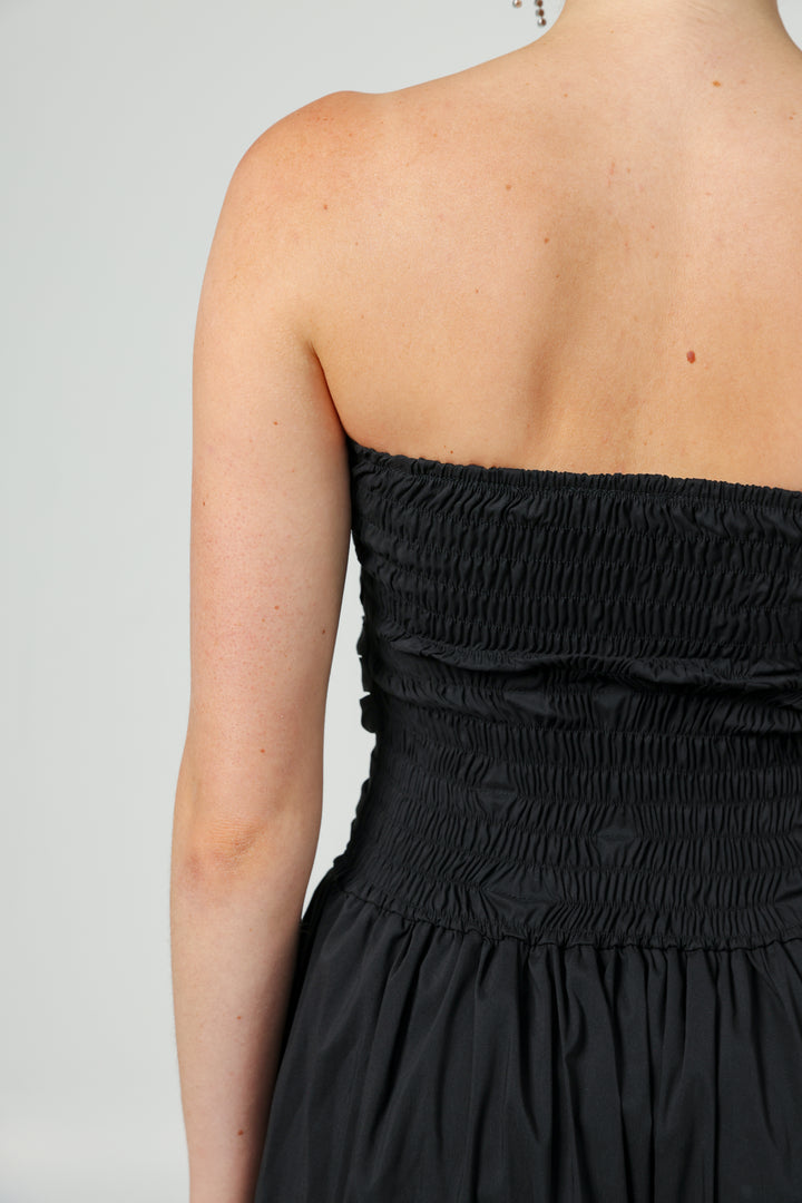 Listen Black Strapless Dress