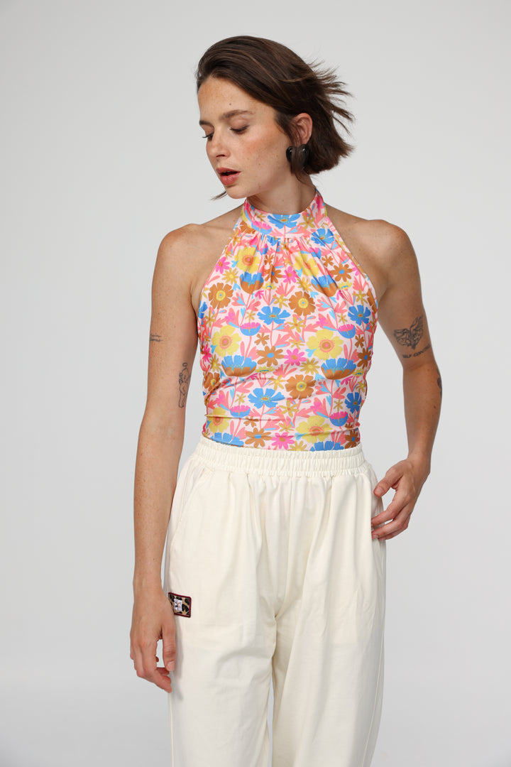 Way Coral Floral Top