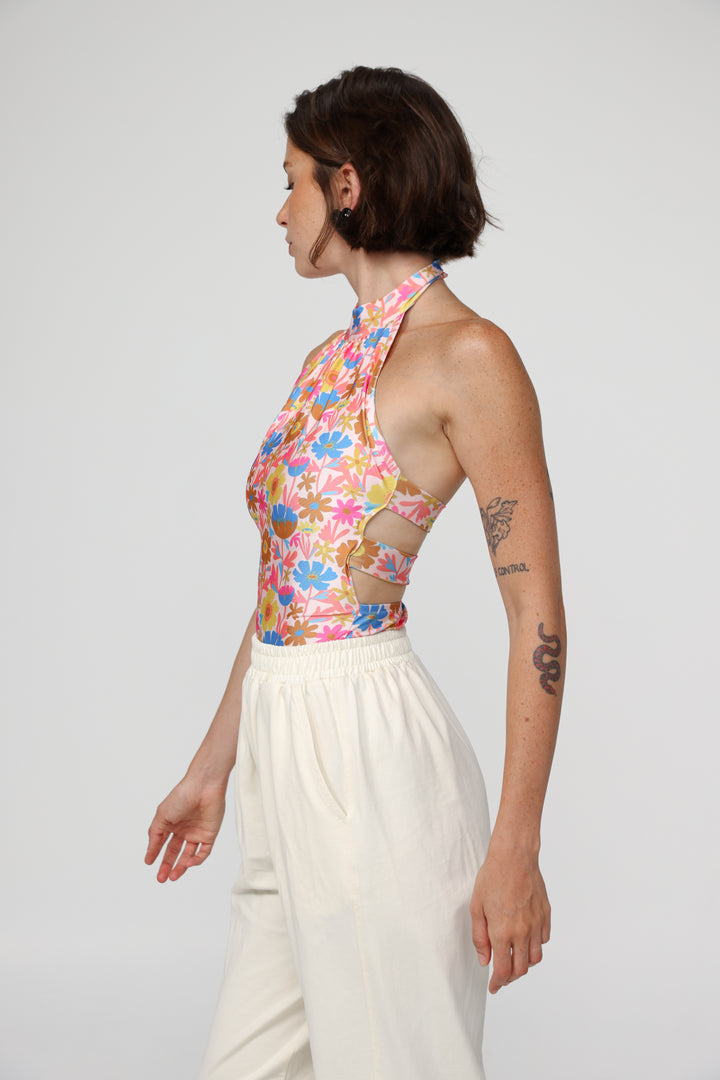 Way Coral Floral Top