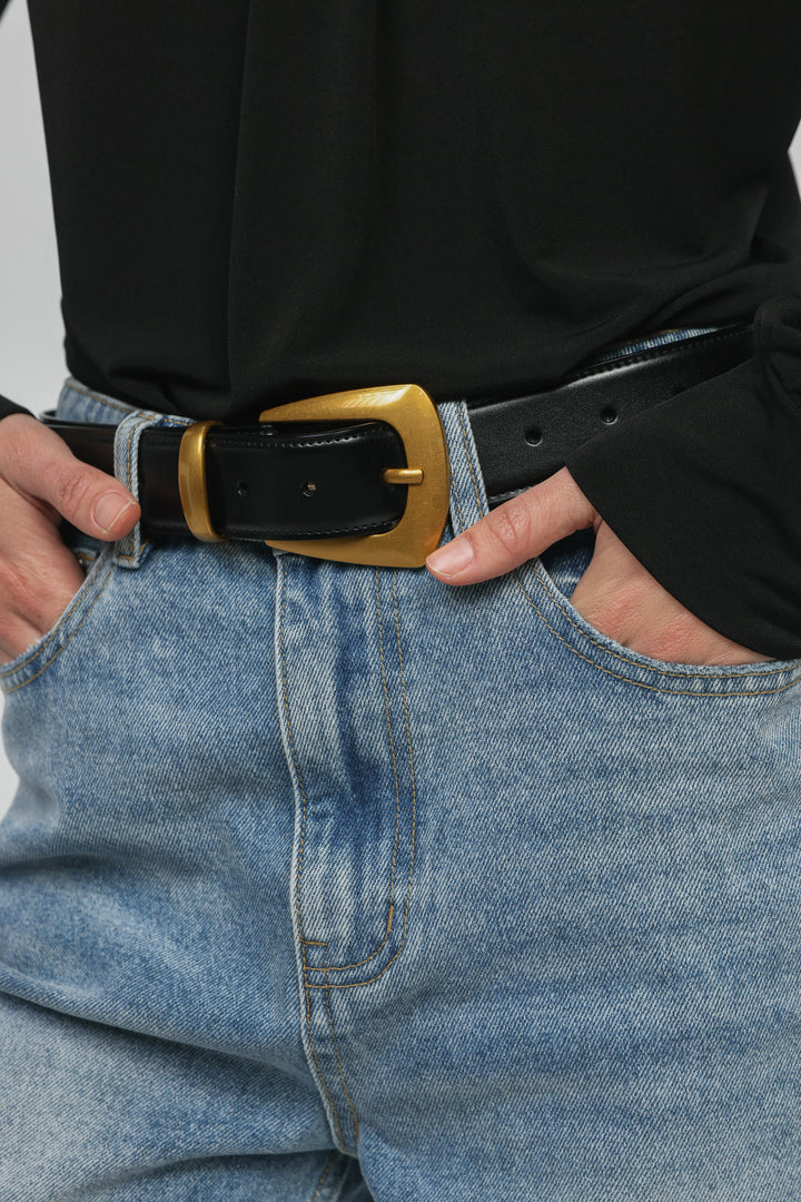 Studded Black Belt
