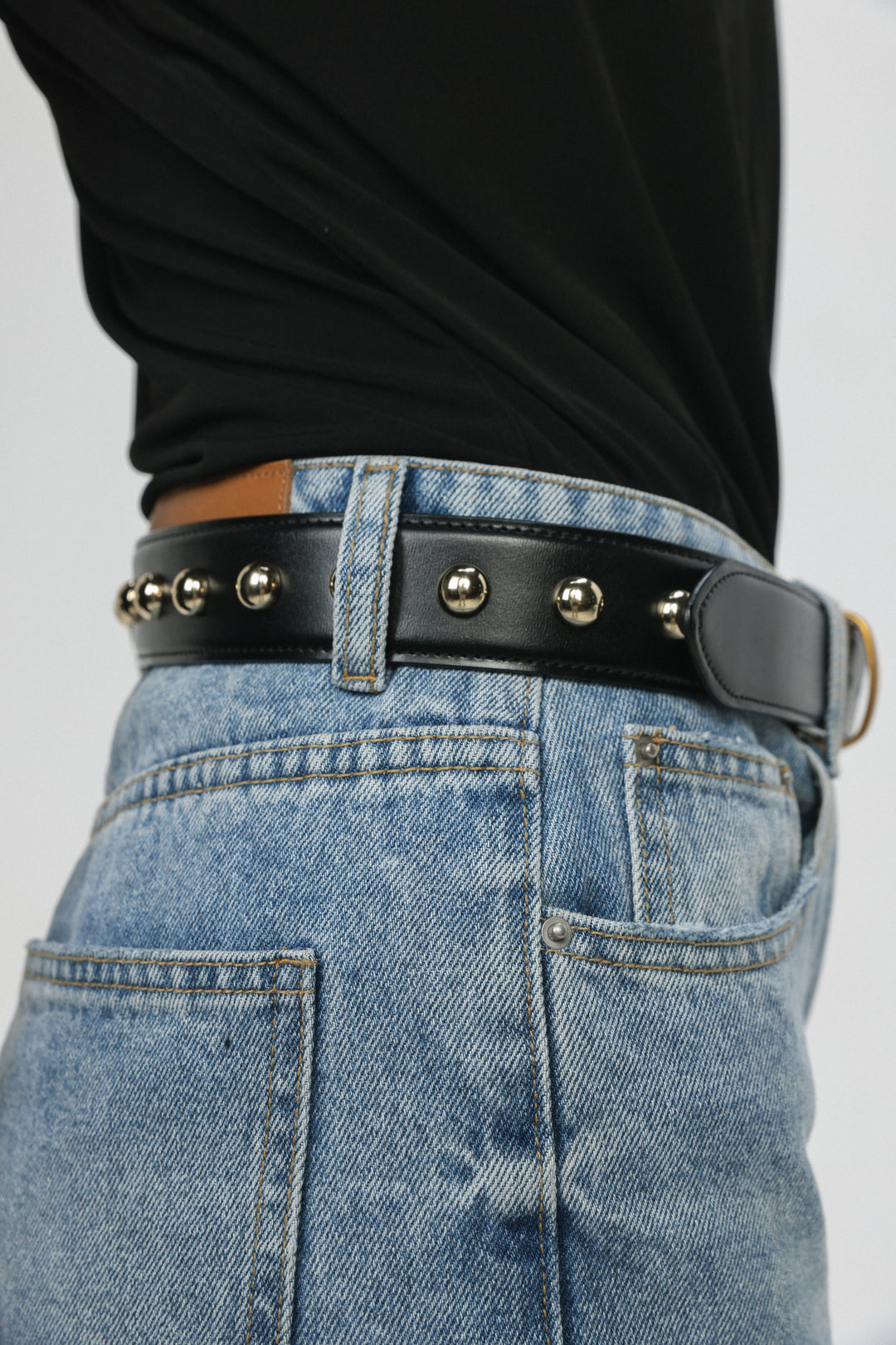 Studded Black Belt