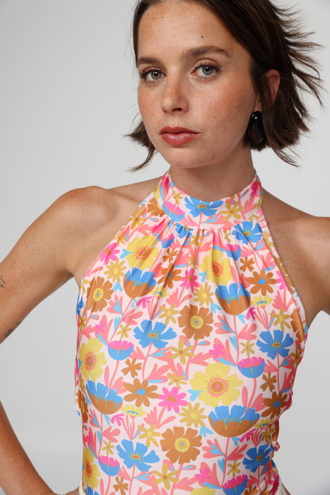 Way Coral Floral Top