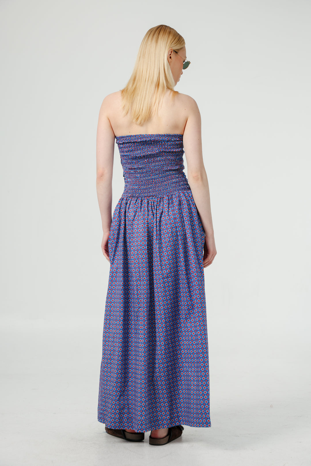 Listen Blue Strapless Dress