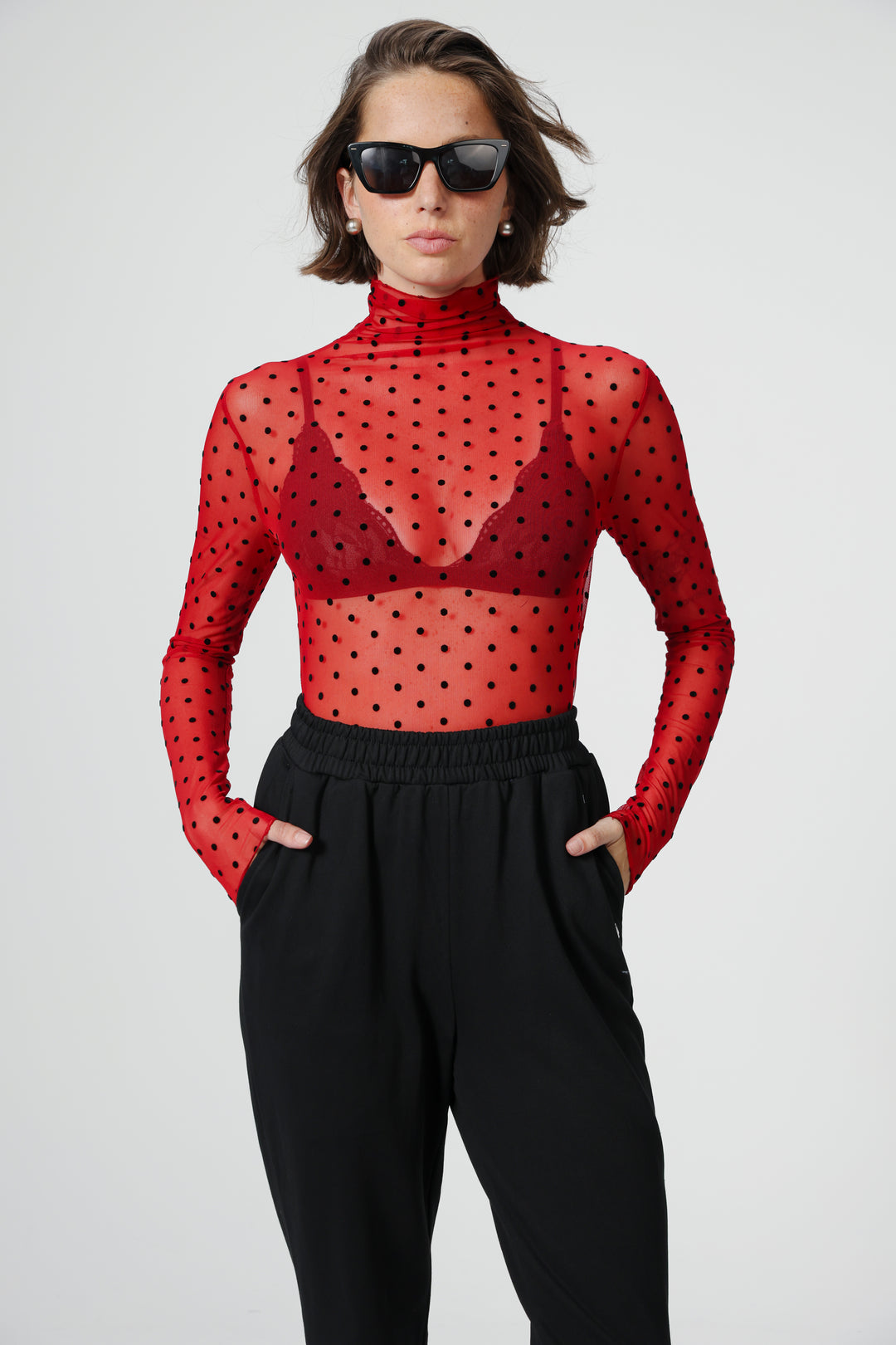 Principle Wine Dots Shirt