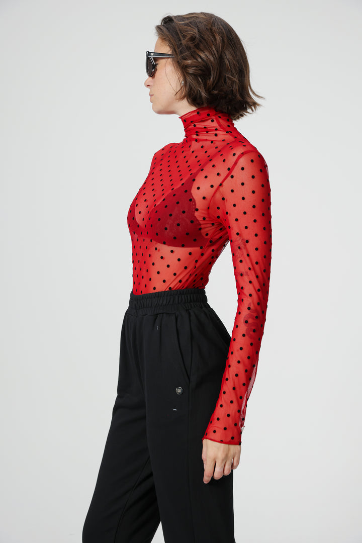 Principle Wine Dots Shirt
