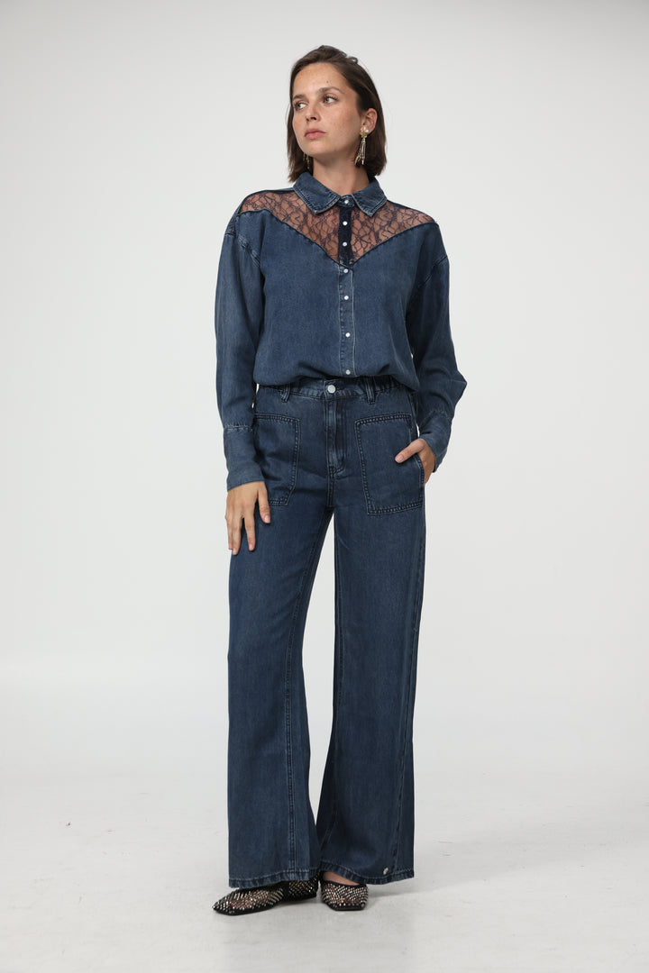 Reorganized Dark Blue Soft Denim