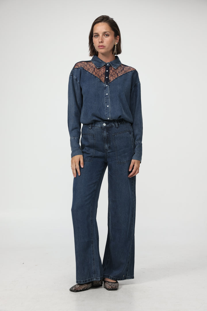 Reorganized Dark Blue Soft Denim