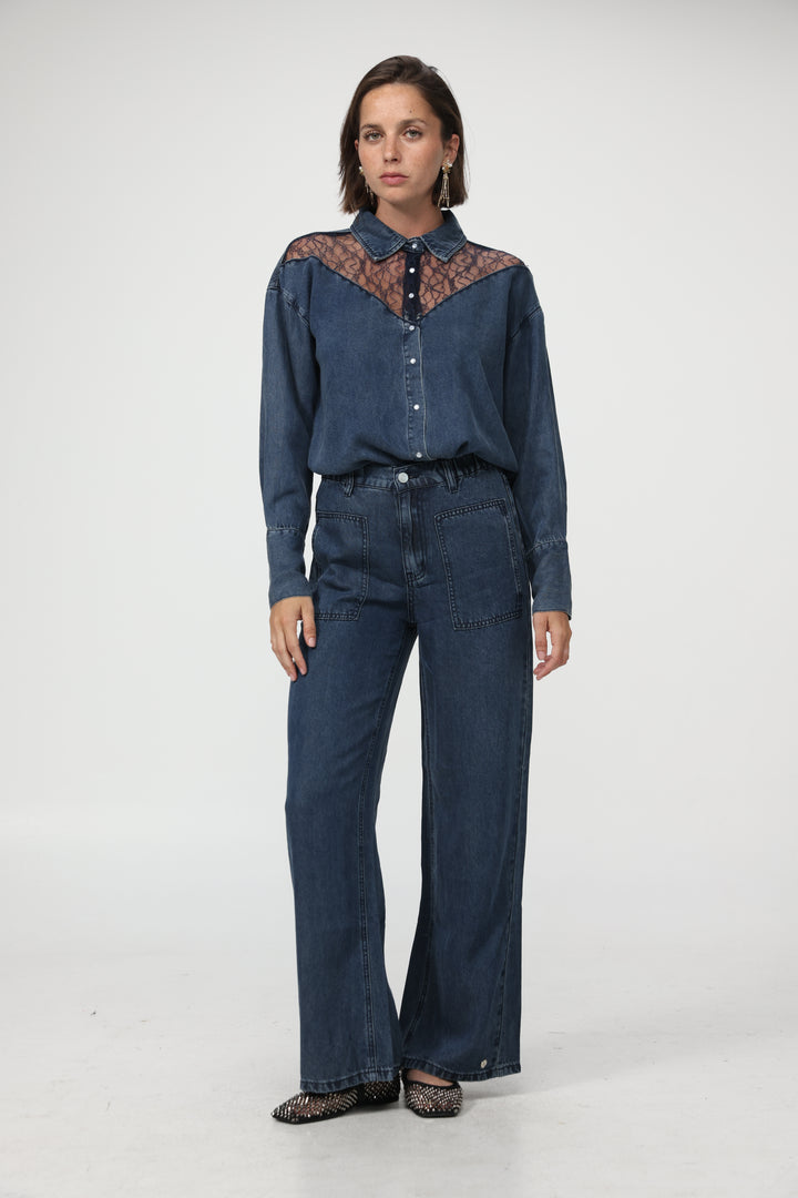 Reorganized Dark Blue Soft Denim