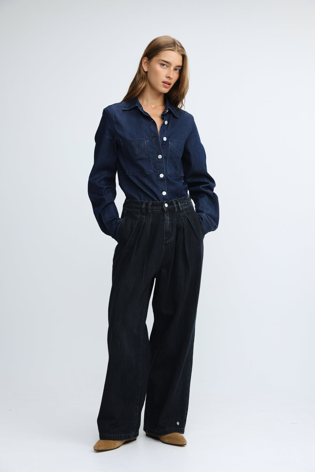 Star 776 Dark Blue Denim Shirt