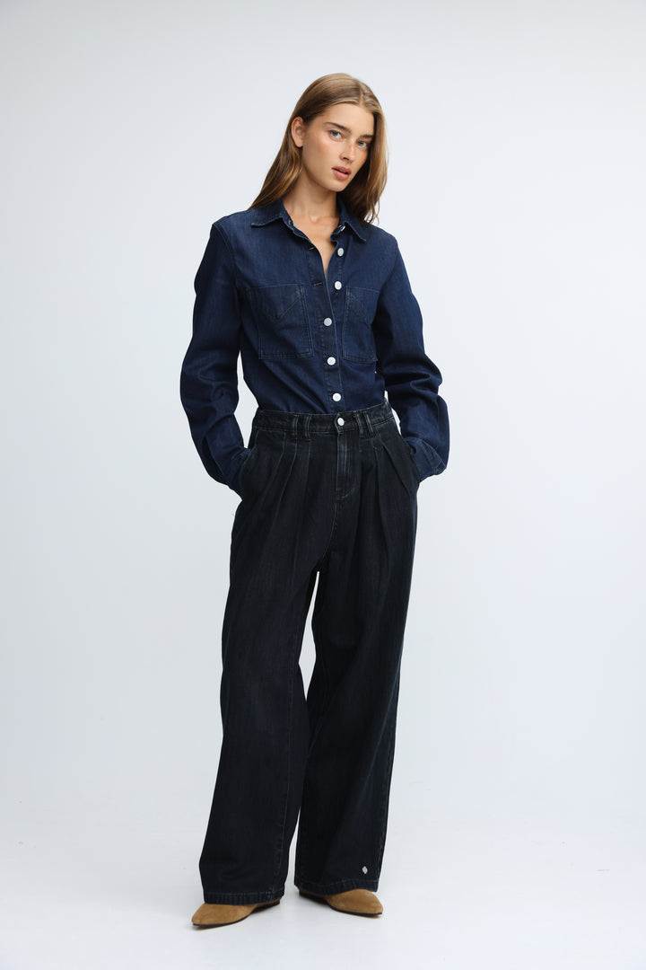 Star 776 Dark Blue Denim Shirt