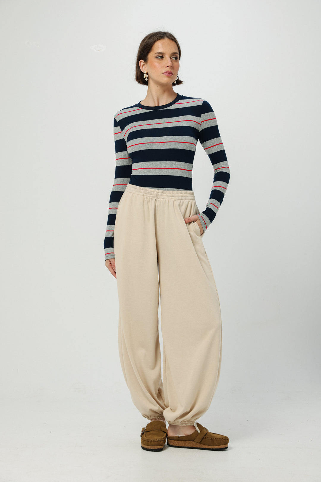 Everyday Grey Stripes Bodysuit