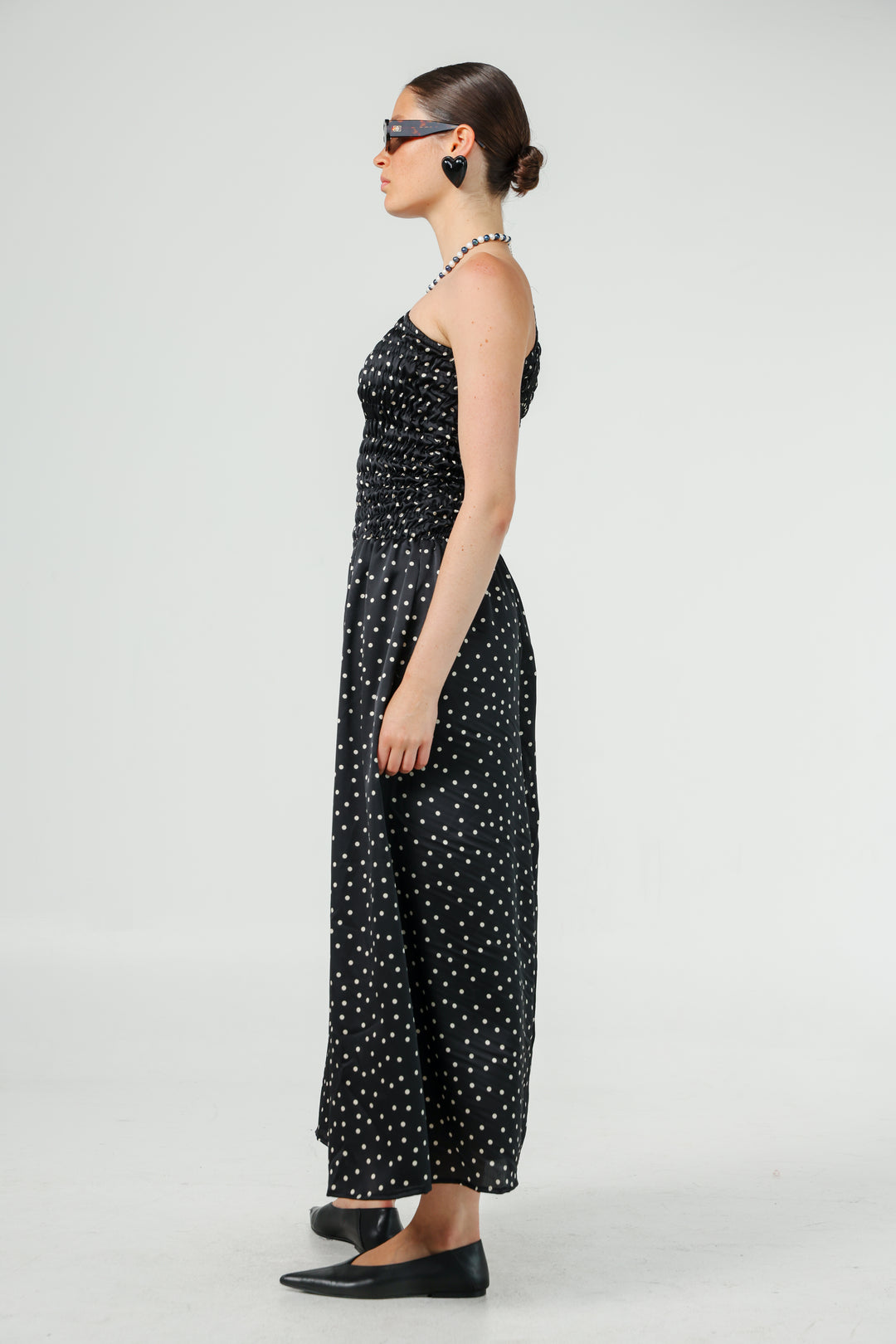 Wonder Dots One Shoulder Dress