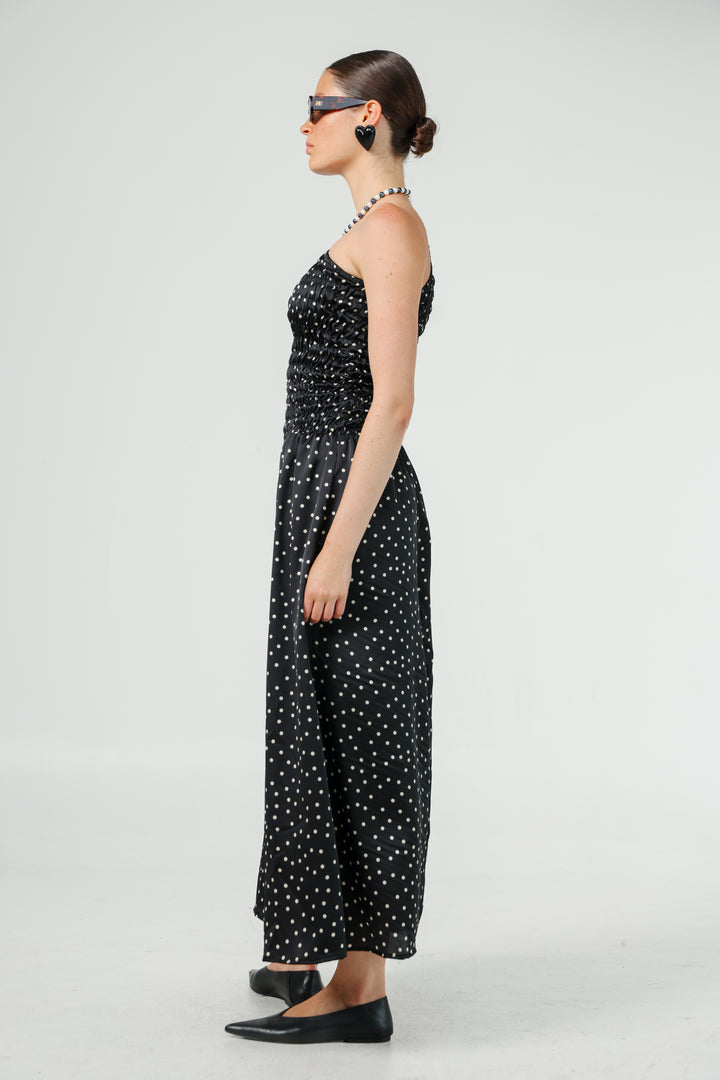 Wonder Dots One Shoulder Dress