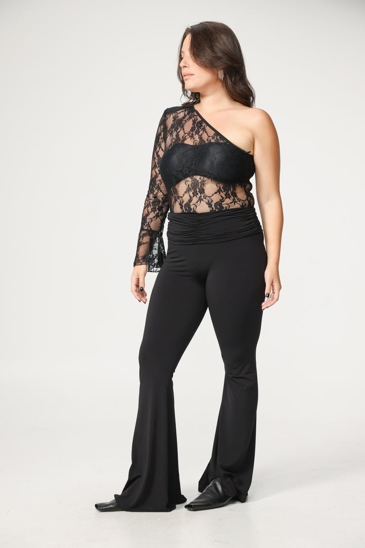 Lake Black One Shoulder Bodysuit