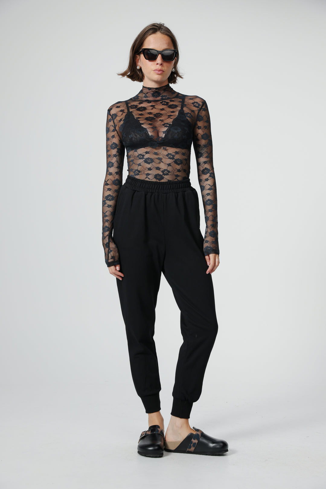 Blossom Black Lace Shirt