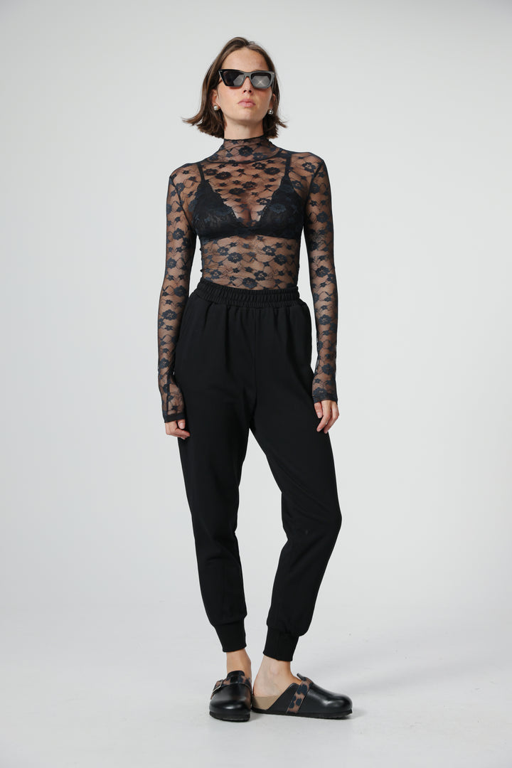 Blossom Black Lace Shirt