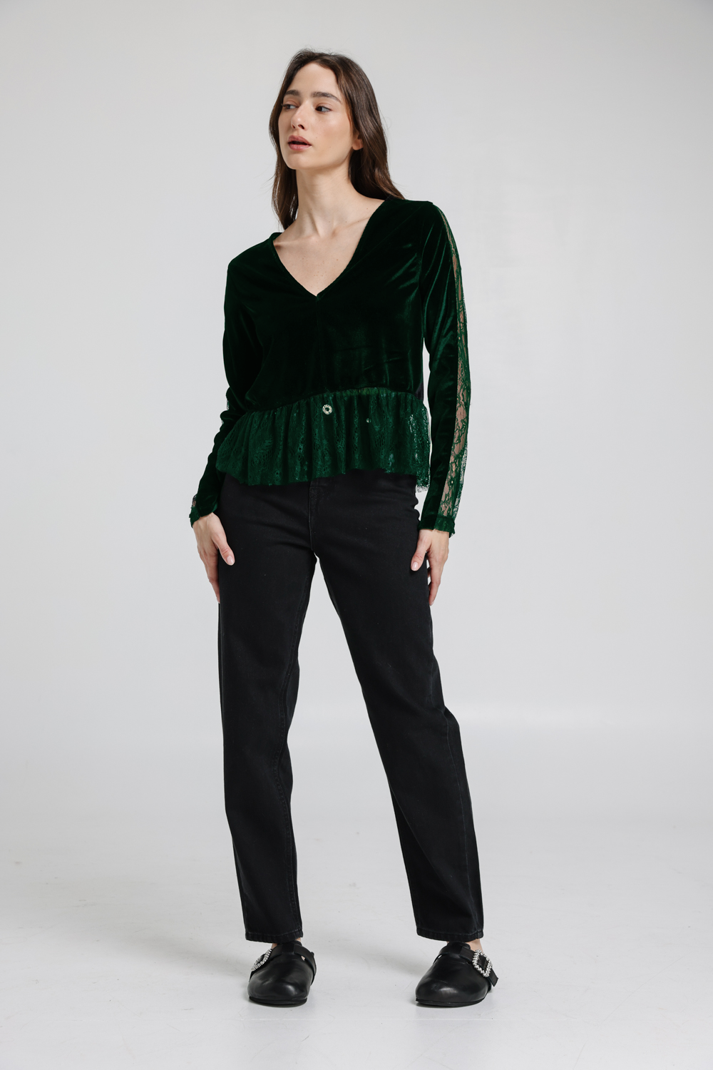 Velvet Green Shirt