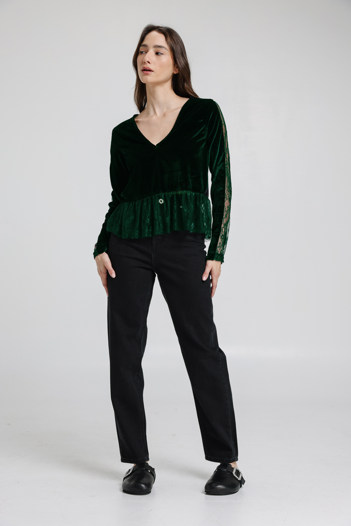 Velvet Green Shirt