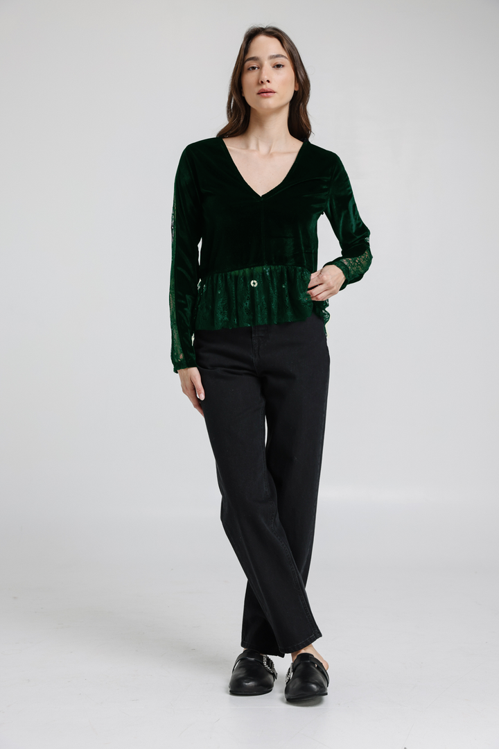 Velvet Green Shirt