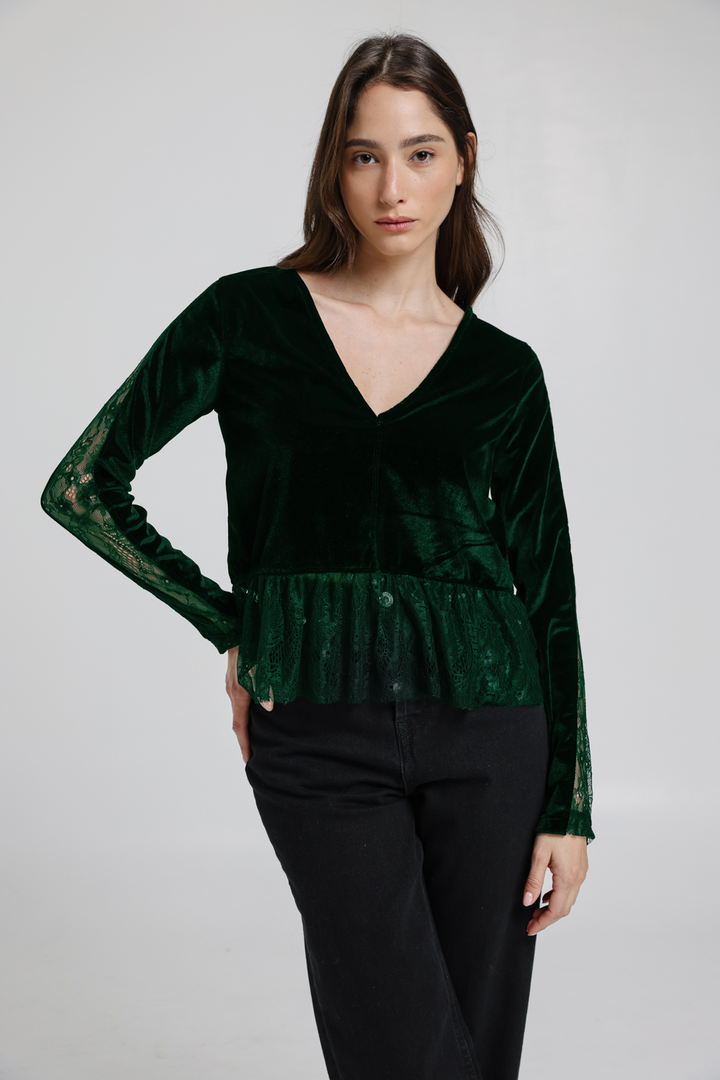 Velvet Green Shirt