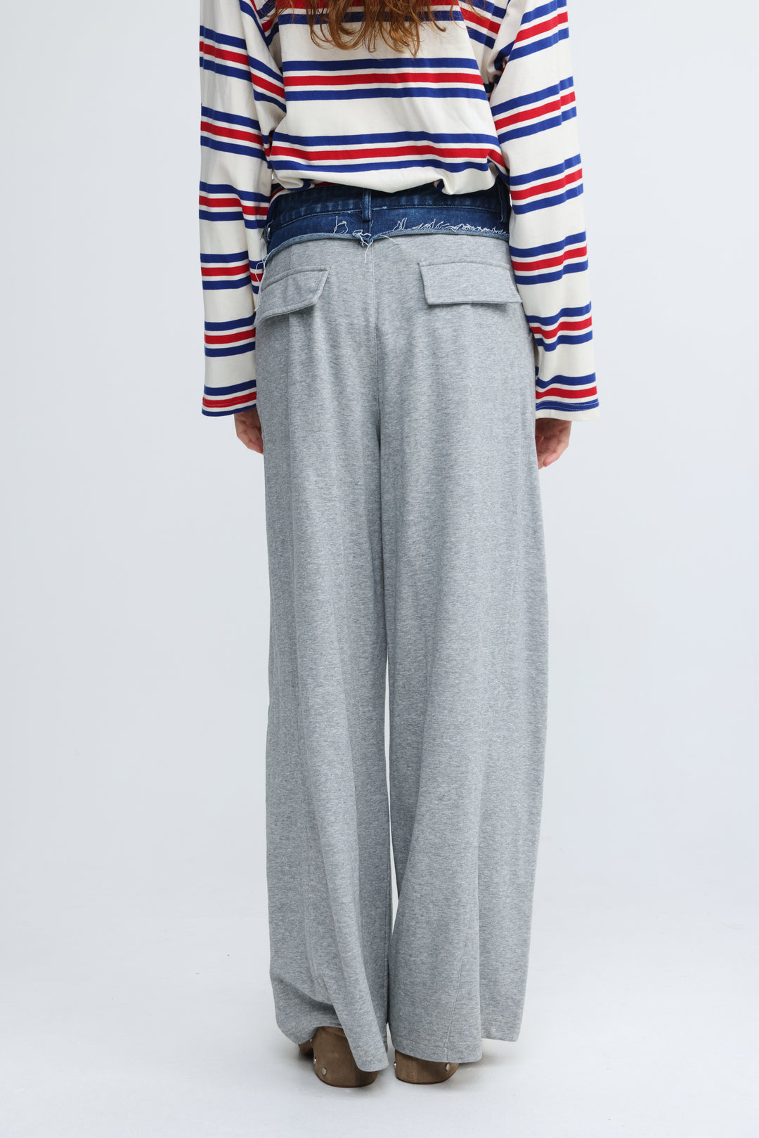 Denim Waistband Grey Joggers