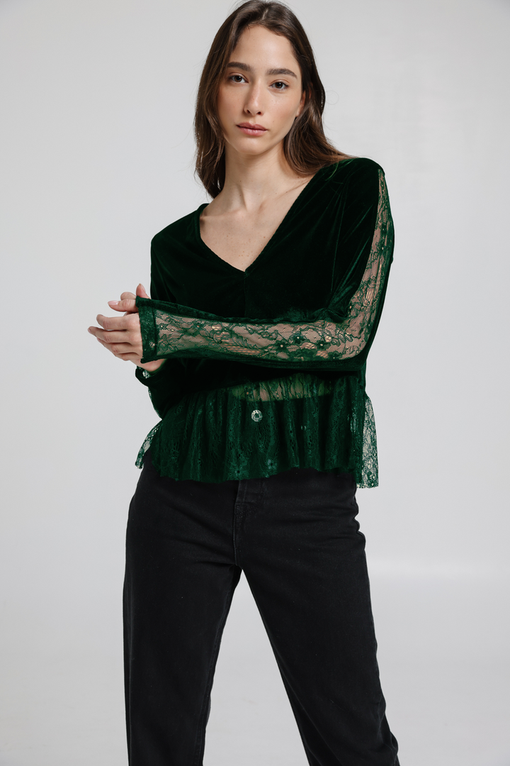 Velvet Green Shirt