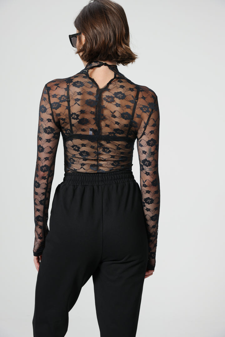 Blossom Black Lace Shirt