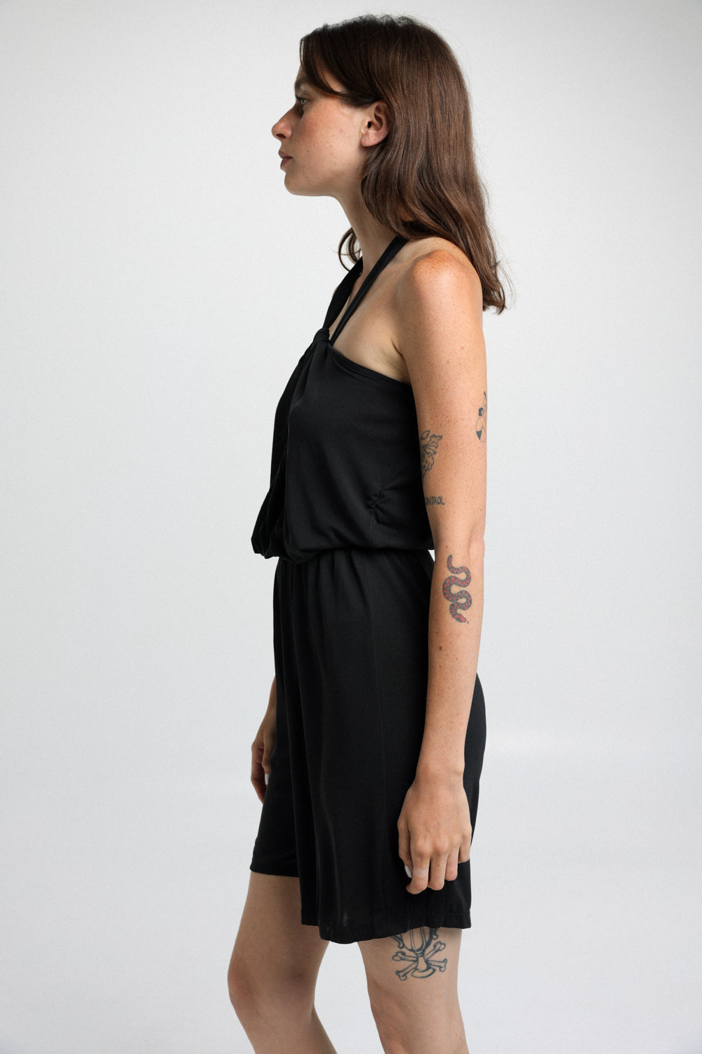 Fan Black Short Jumpsuit