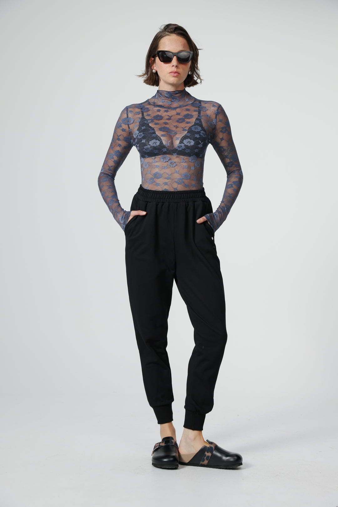 Blossom Navy Lace Shirt