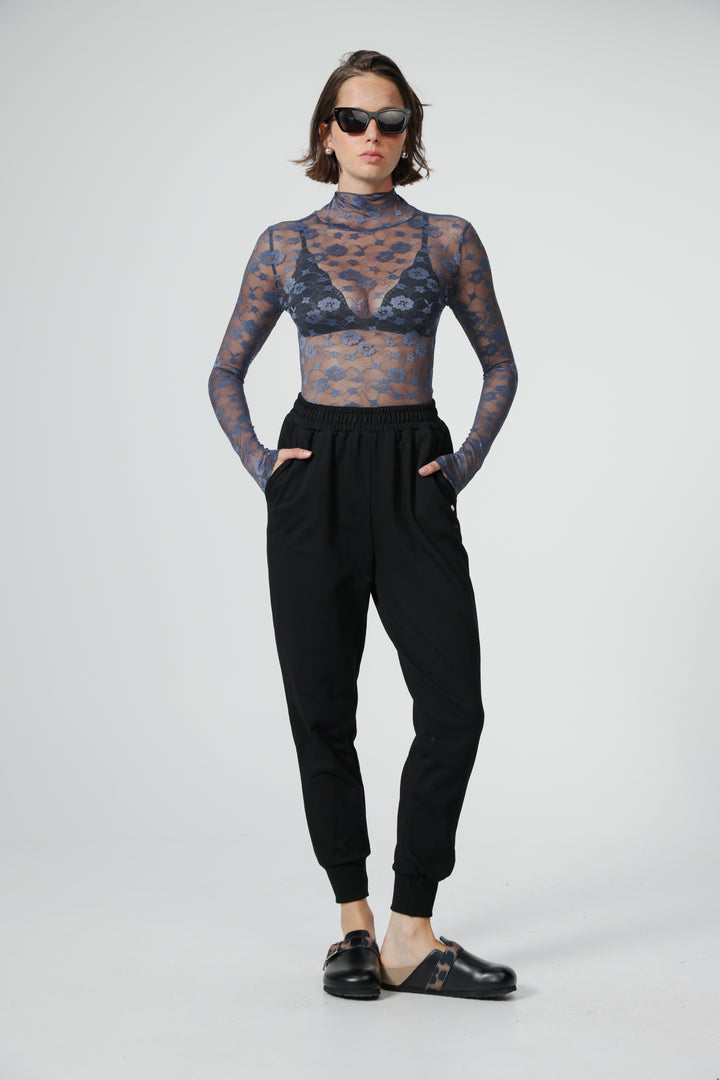 Blossom Navy Lace Shirt