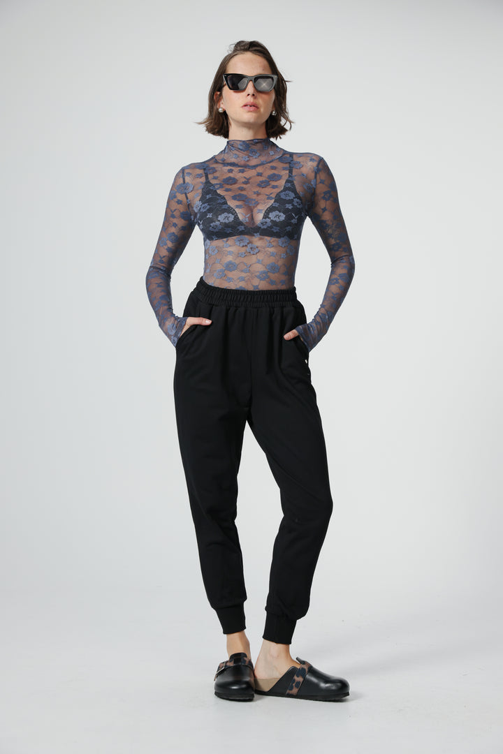 Blossom Navy Lace Shirt