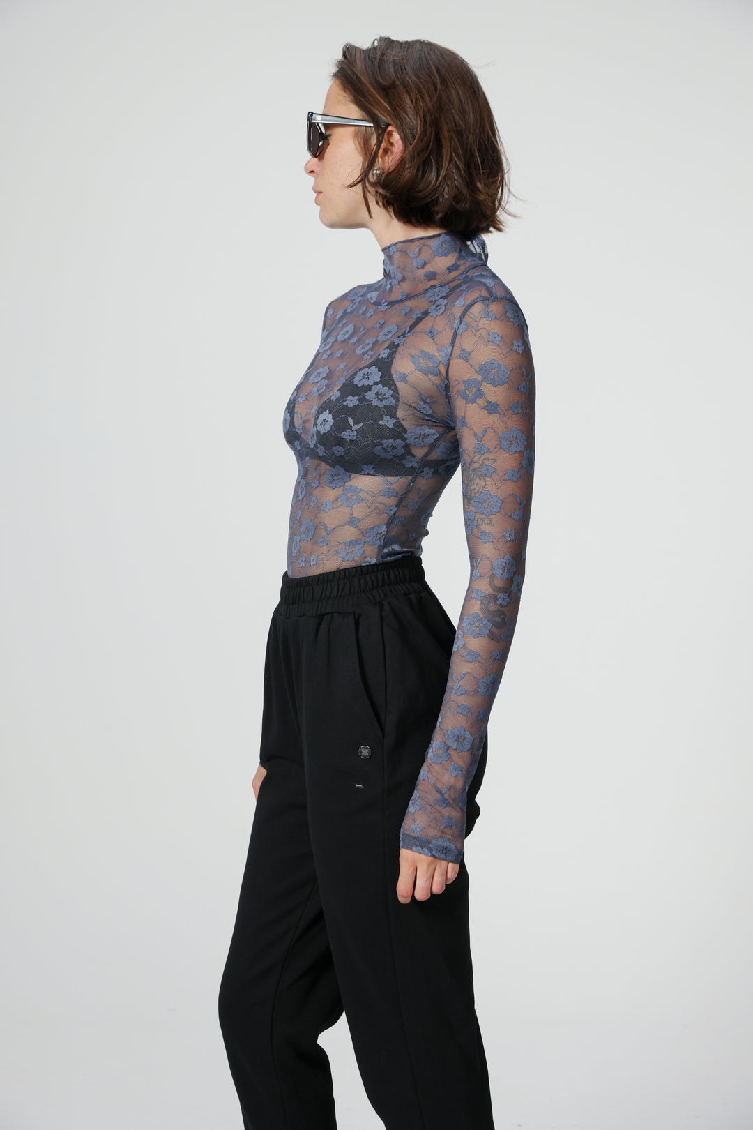 Blossom Navy Lace Shirt