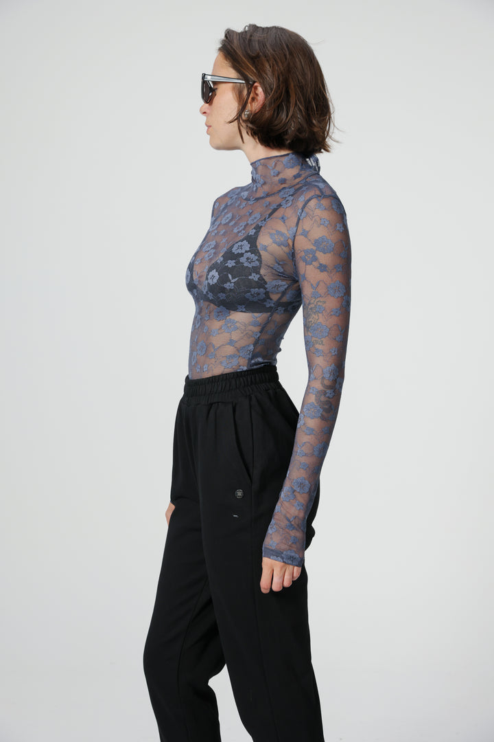 Blossom Navy Lace Shirt