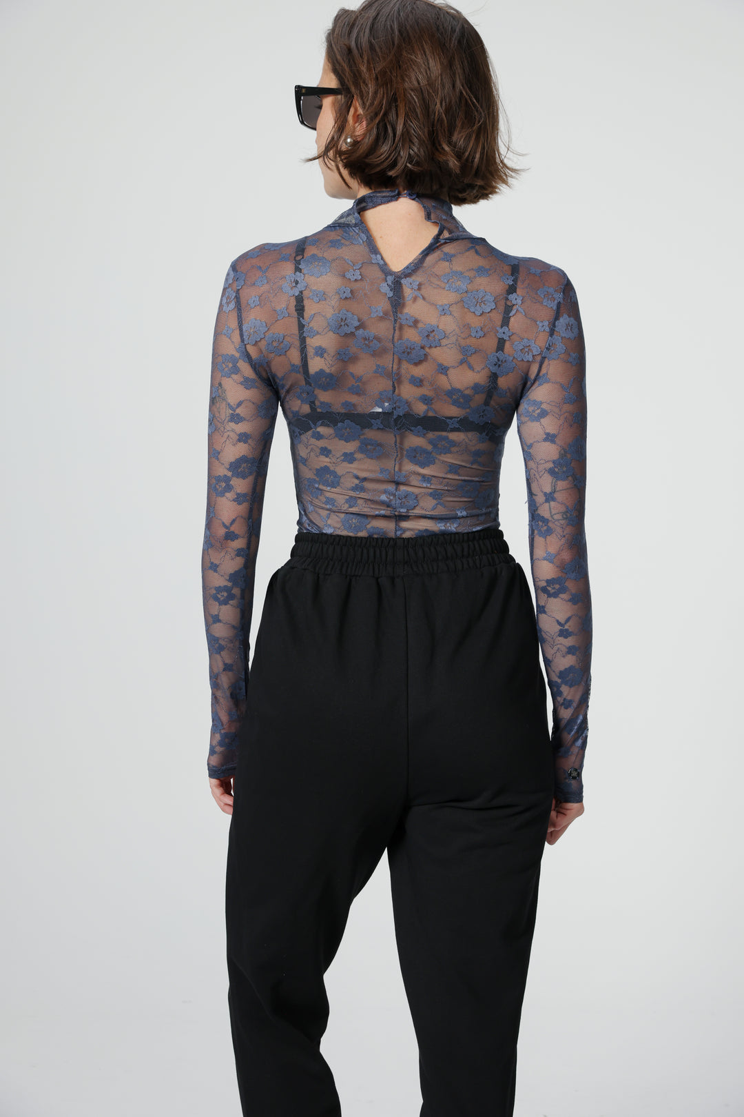 Blossom Navy Lace Shirt