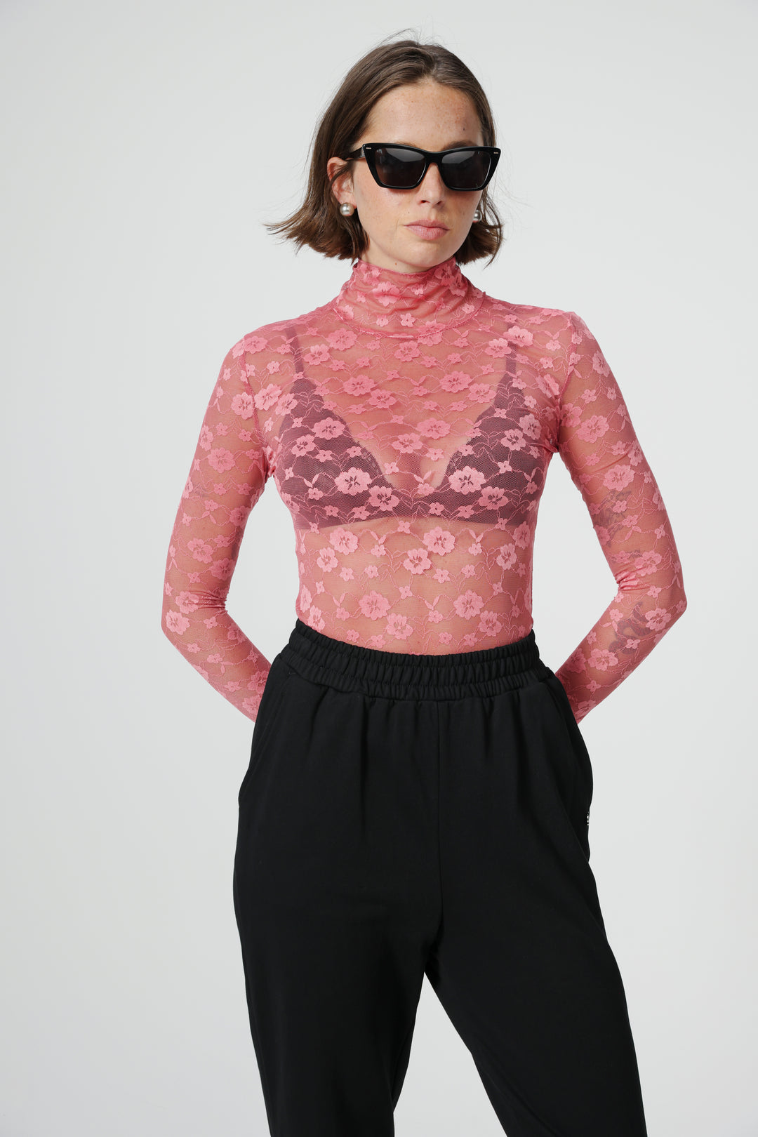 Blossom Pink Lace Shirt