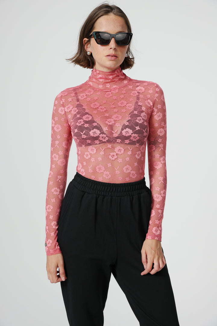 Blossom Pink Lace Shirt