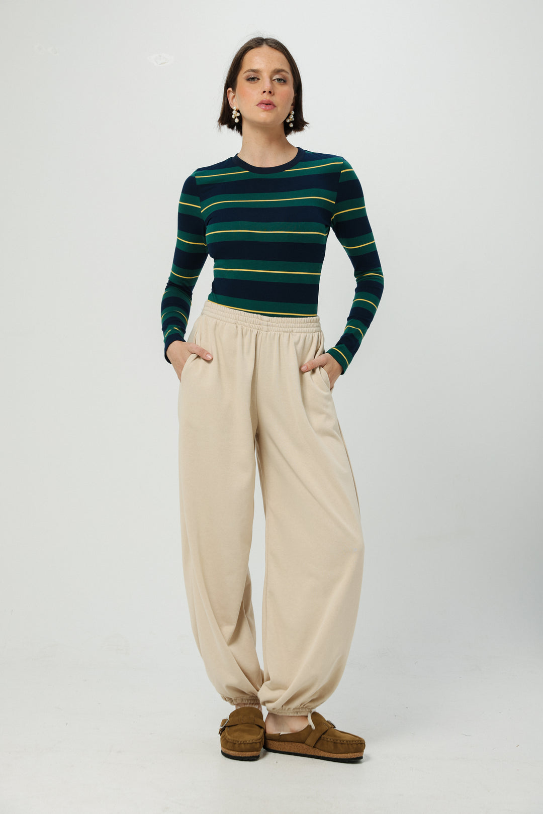 Everyday Green Stripes Bodysuit