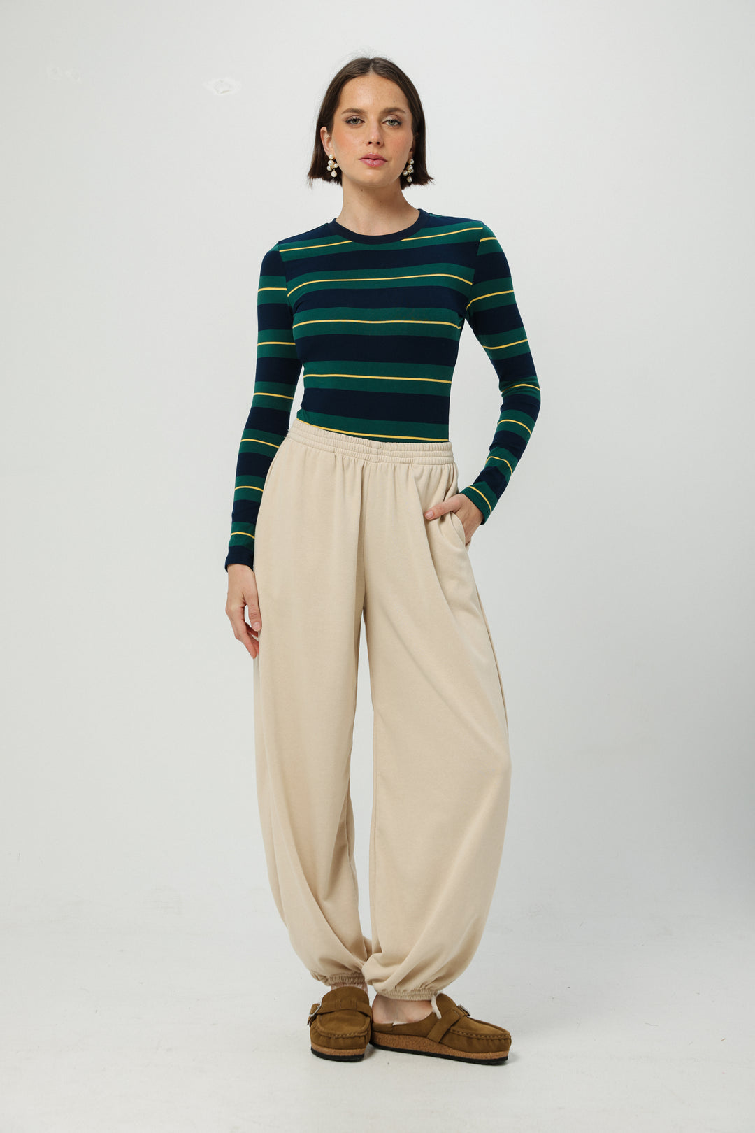 Everyday Green Stripes Bodysuit